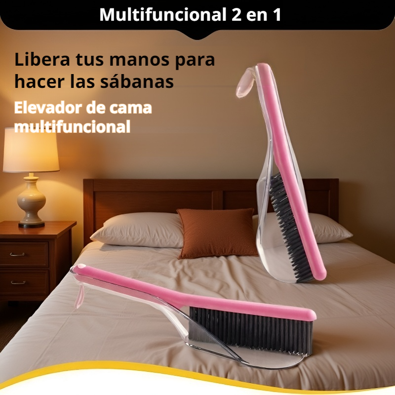 Elevador y cepillo de cama 2 en 1 de operación con una sola mano