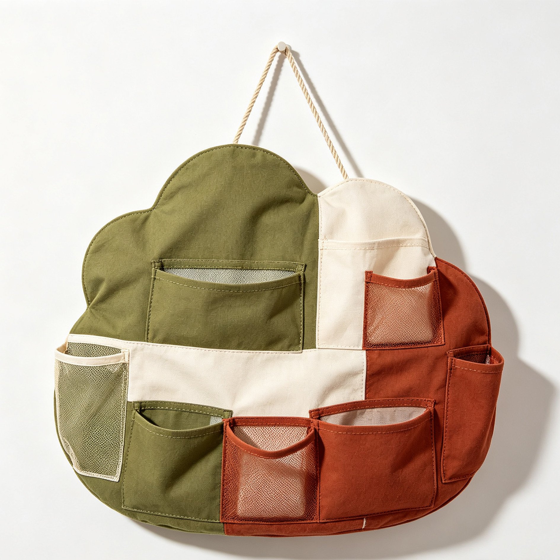Cloud-shaped wall-mounted storage bag
