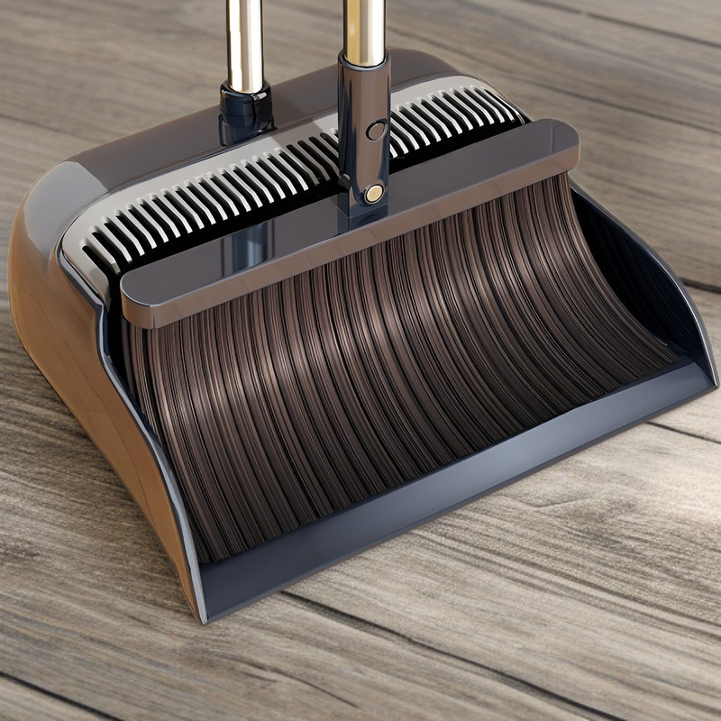 Escoba de cerdas suaves con recogedor para limpieza eficiente