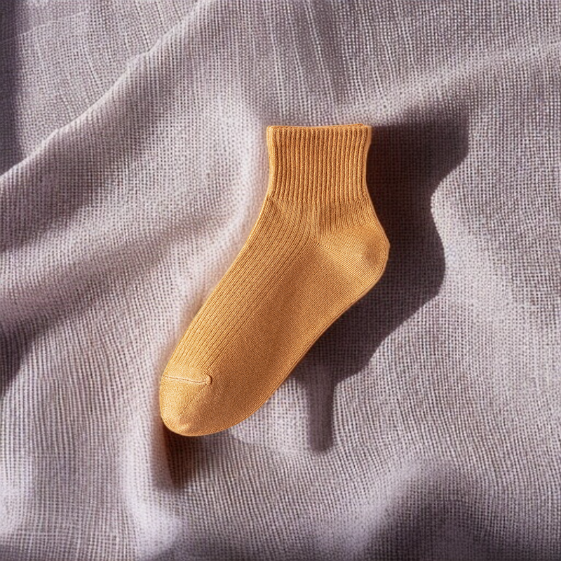 和風無地ミドル丈コットンソックス