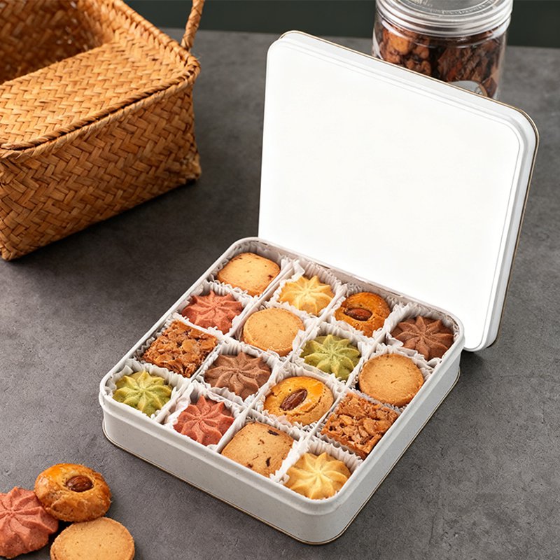 350g入り多彩フレーバービスケット3箱セットのパッケージ画像