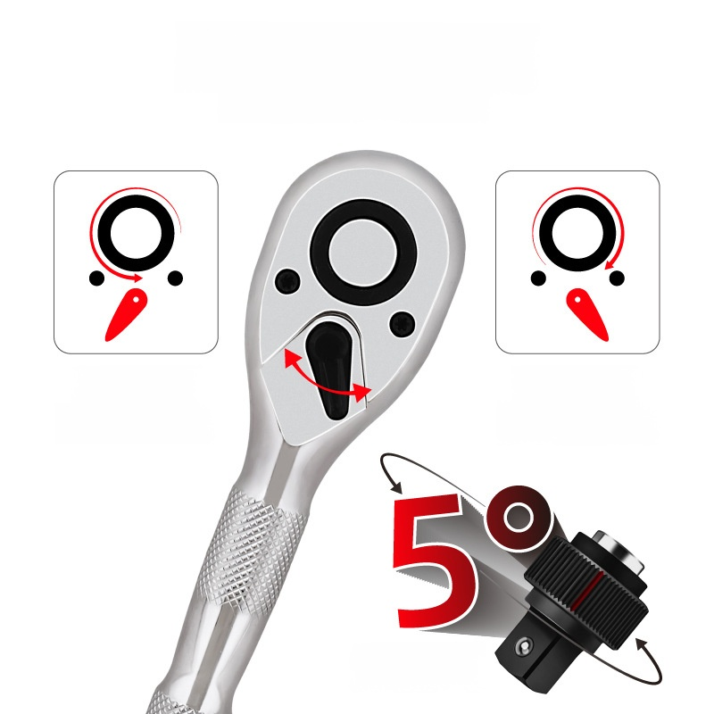 Short-handled ratchet wrench