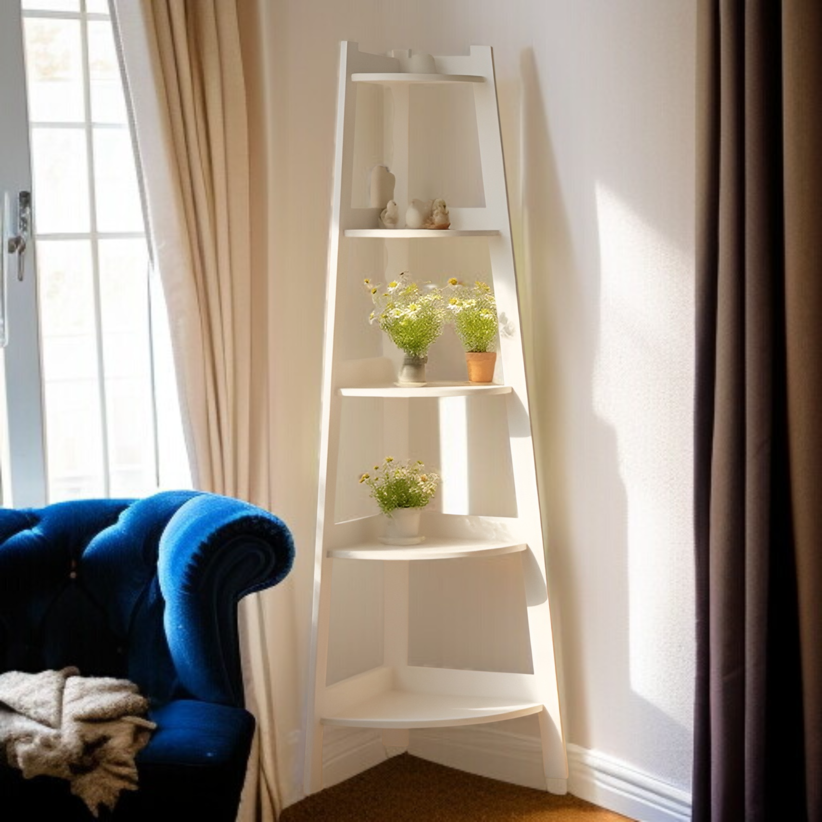 Estante multifuncional para flores, organizador de plantas de estilo nórdico para balcón