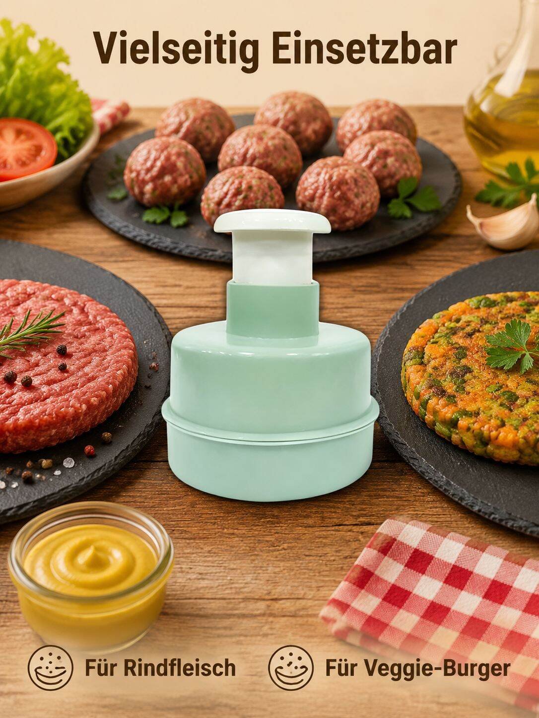  Automatische Feder-Rückstoß Fleischpresse Rund