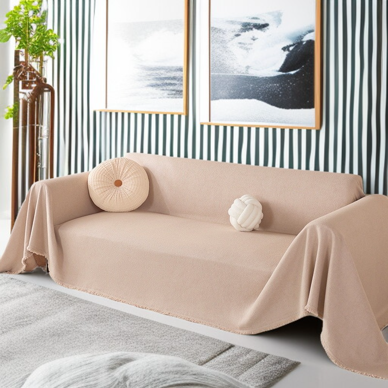 ソファークッション毛布 ソリッドカラーフルカバークッションソファカバー 防水防汚テディフリース毛布
