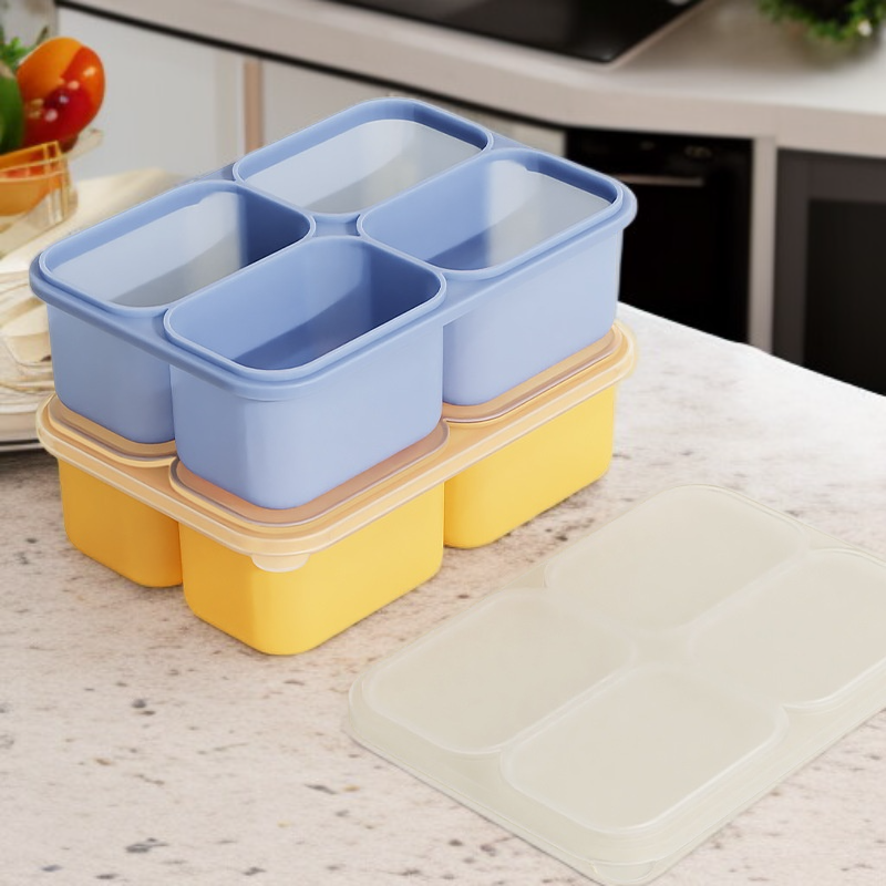 Lebensmittelechte Tiefkühlsuppenbox, extra große Eiswürfelschale