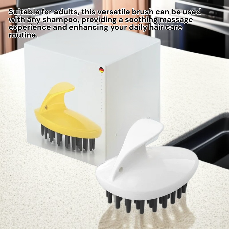 Men's Scalp Meridian Massage Shampoo Brush with Non-slip Silicone Design