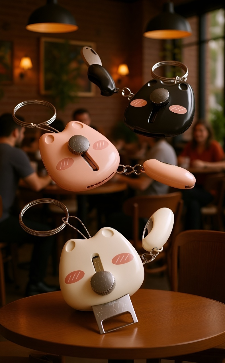 다양한 색상의 미니 과일 필러 키링