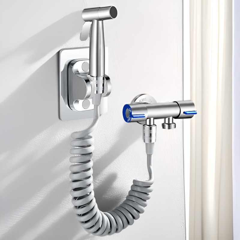 ชุดหัวฉีดชำระและฝักบัวมือถือสแตนเลส 304 สำหรับห้องน้ำ