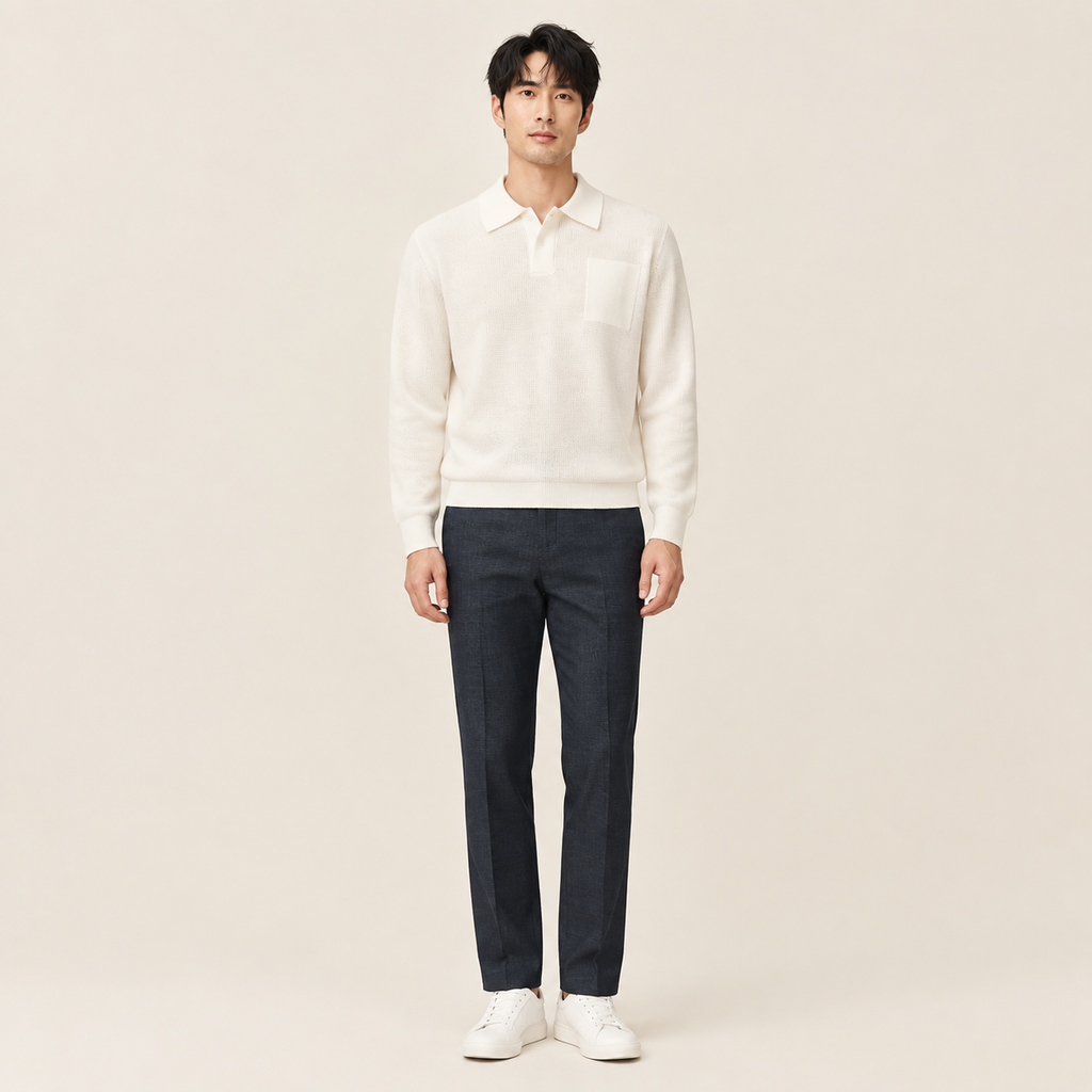 남성 고급감 가을겨울 카라 니트 스웨터