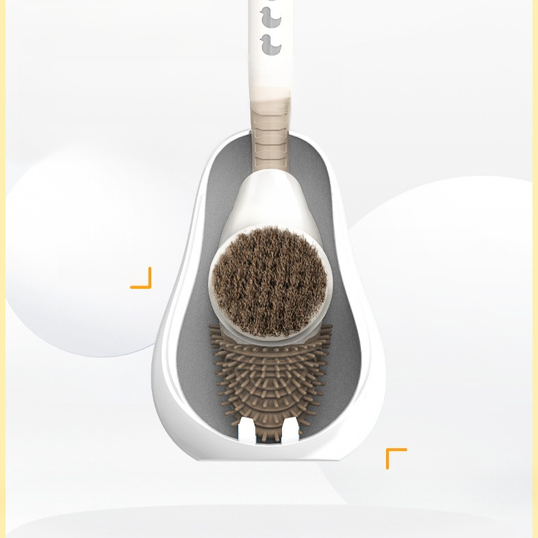 벽걸이형 액체 주입 노란 오리 변기솔