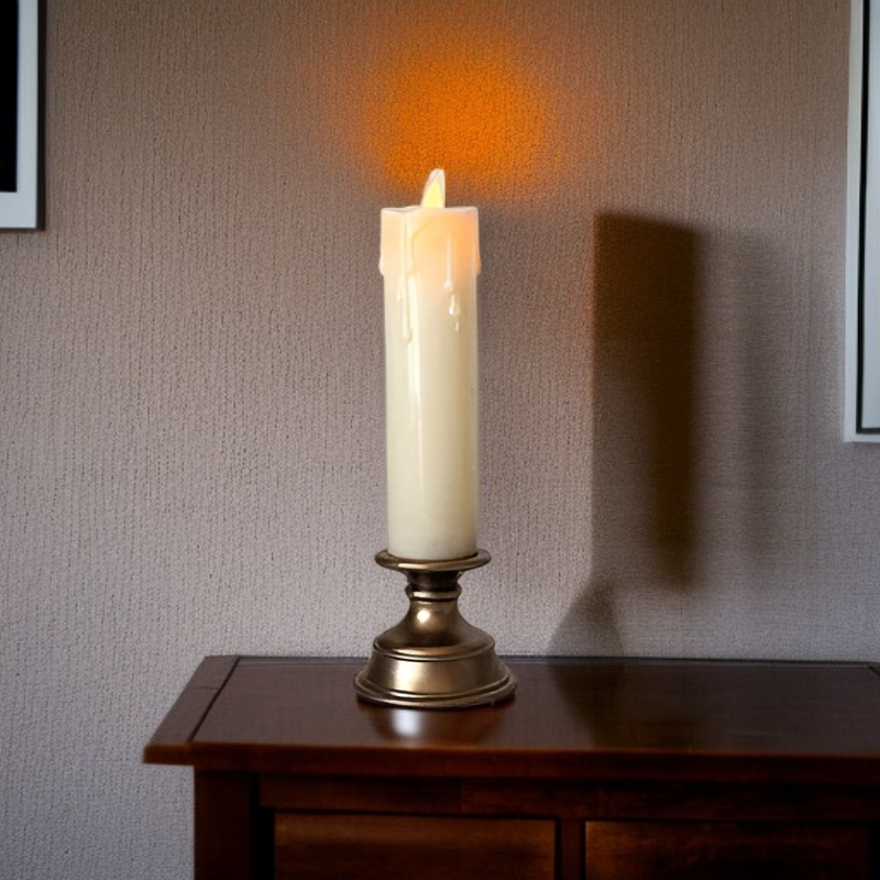 Gold Base Decorative Wedding Electronic Swing Candle Light