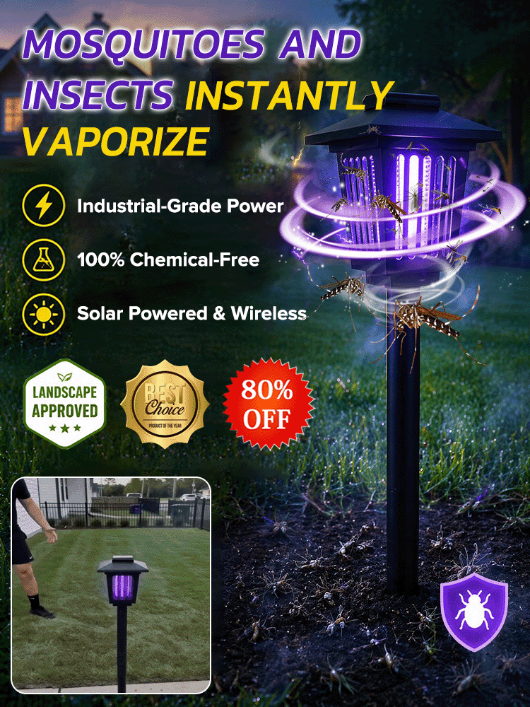 Solar-powered mosquito killer lawn lamp