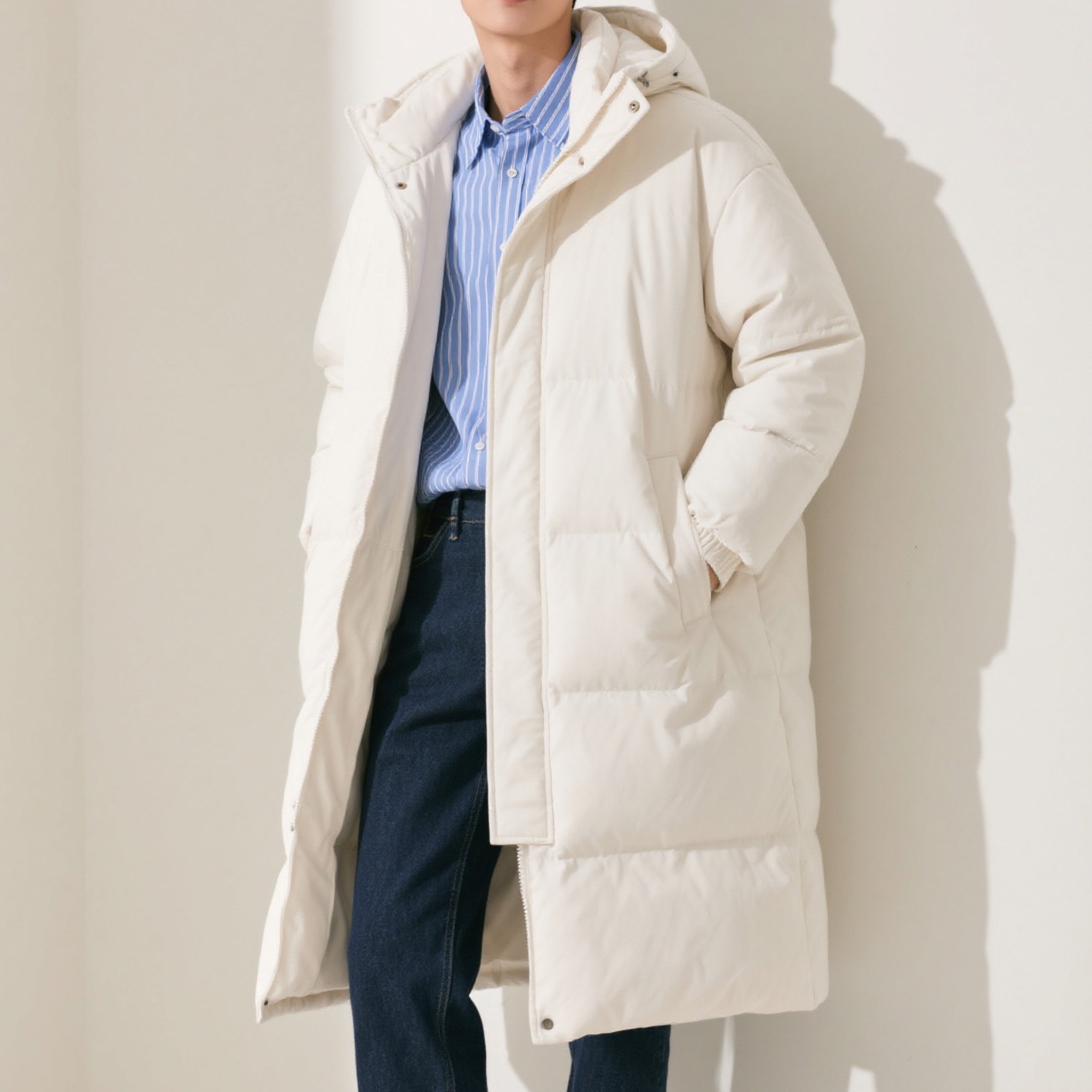 따뜻한 롱 다운 점퍼