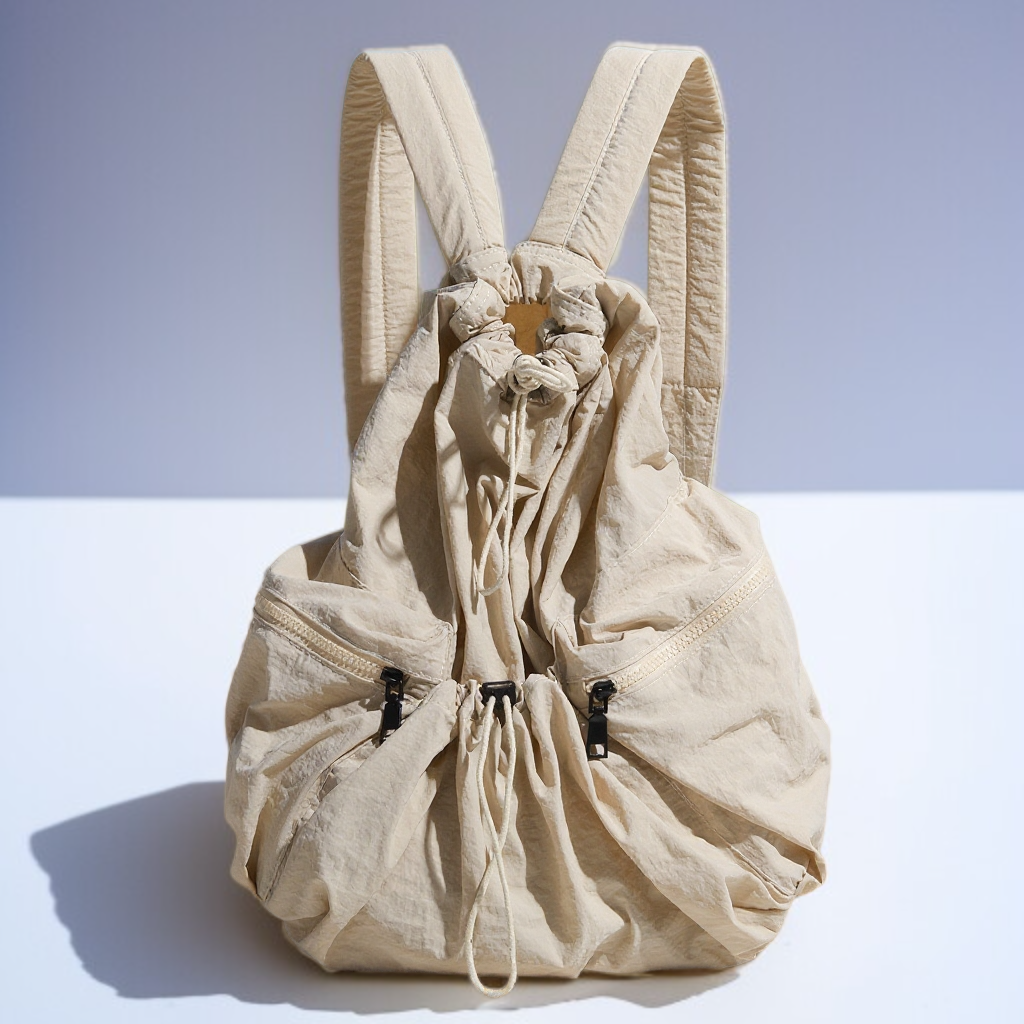 다재다능한 크링클 나일론 캔버스 백팩