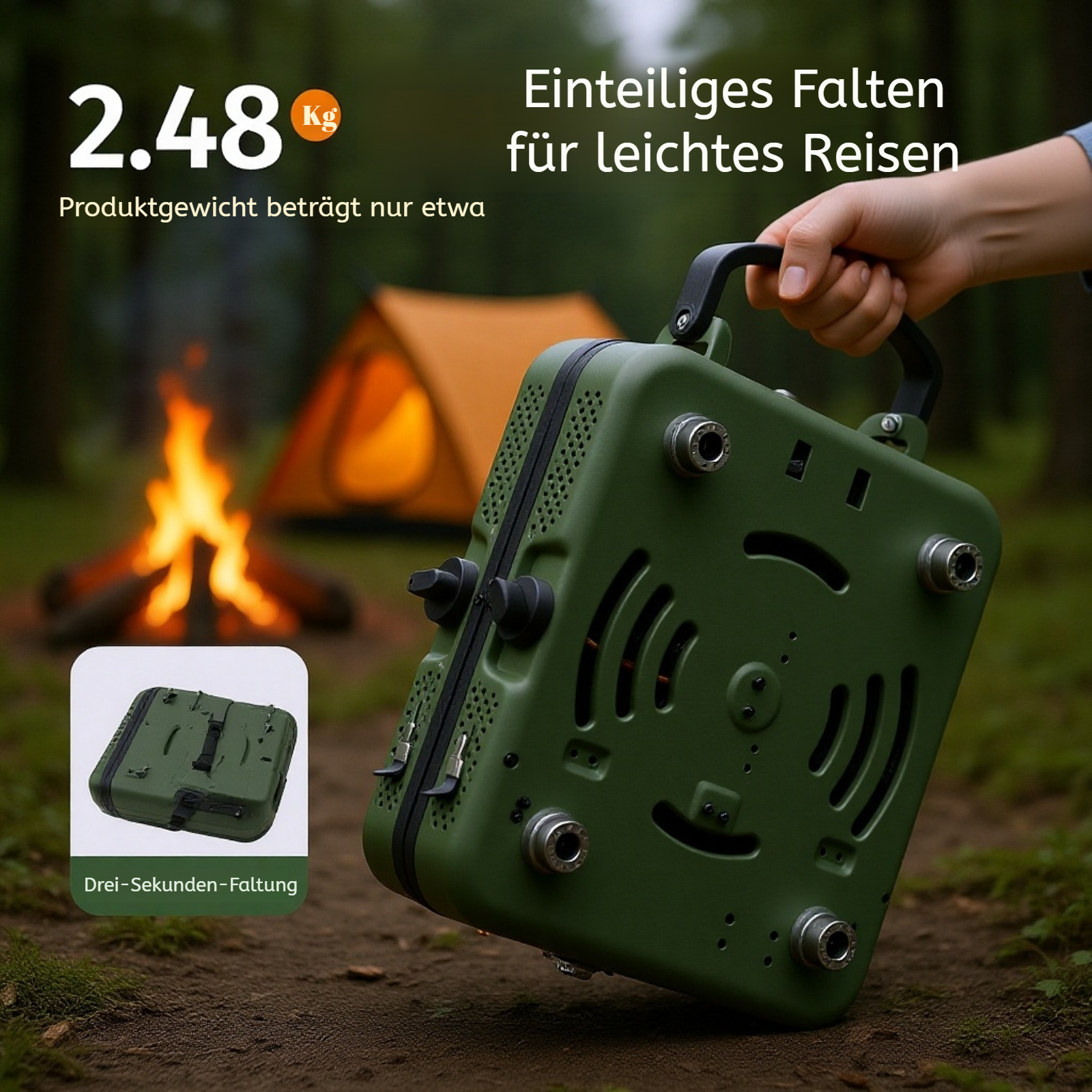 Tragbarer Camping-Gaskocher für Outdoor-Picknicks