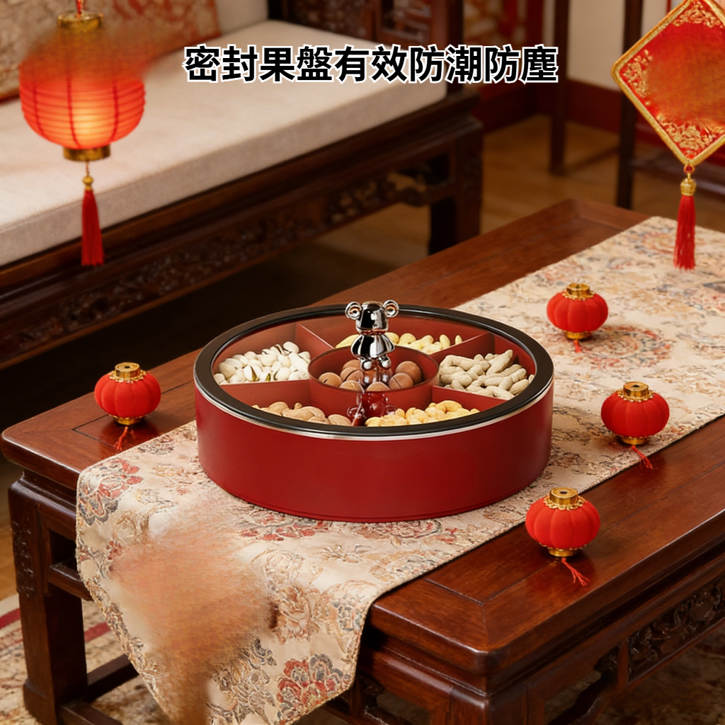 全新可旋轉乾果零食密封收納盒