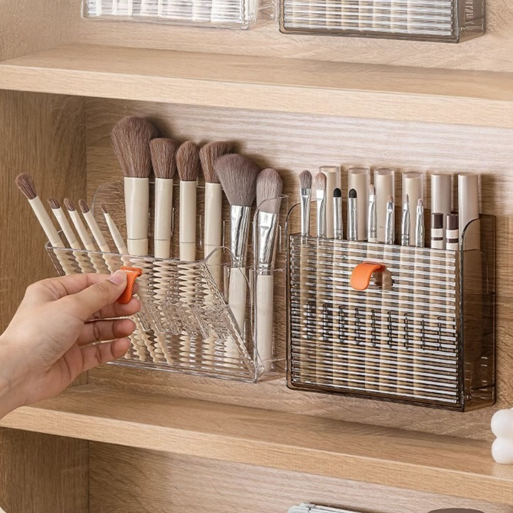 壁掛分格化妝刷口紅收納盒