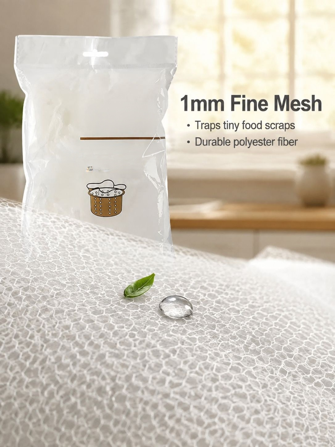 Disposable kitchen sink anti-clogging garbage filter