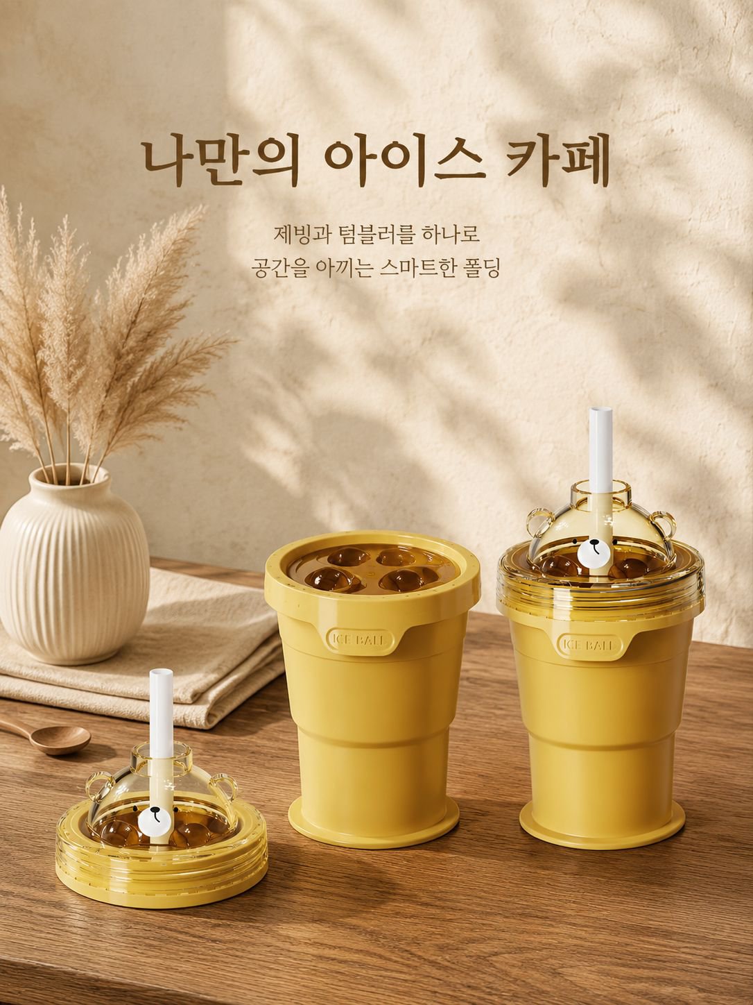 간편 세척이 가능한 접이식 아이스몰드