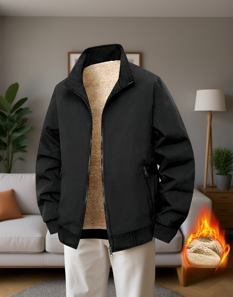 남성용 플리스 자켓 지퍼 디테일