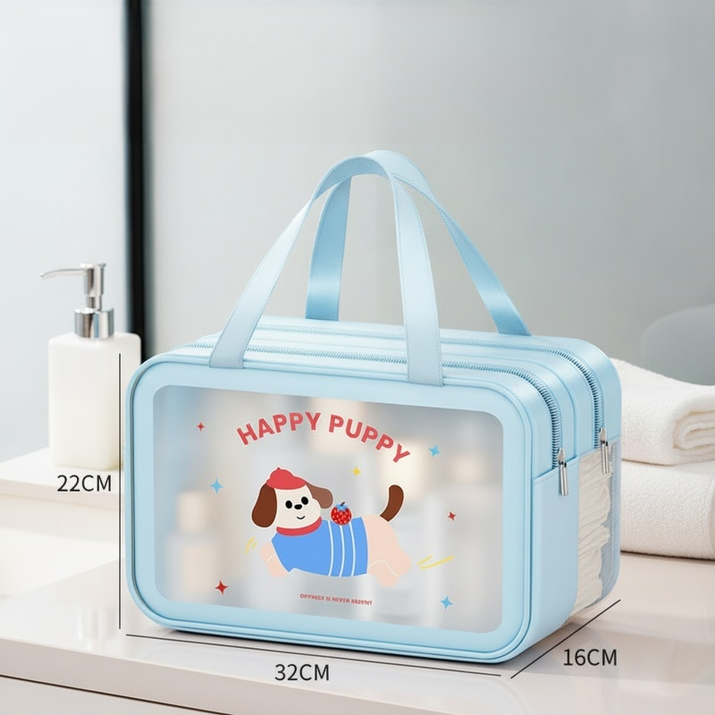 Wasserdichte tragbare transparente Kosmetiktasche für Reisen