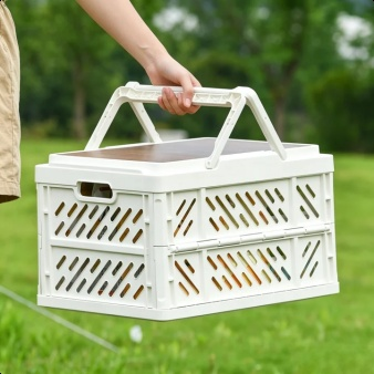 Spacious storage box for camping gear