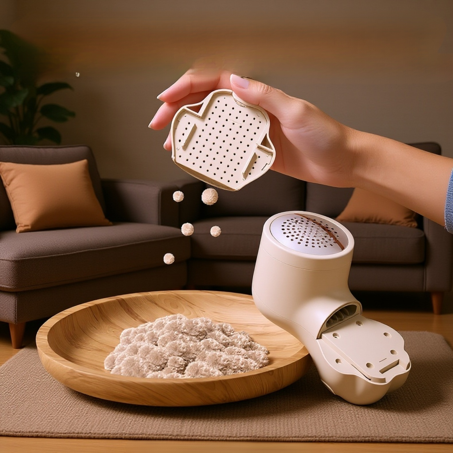 電動毛玉取り器 USB充電式 強力カッター付き