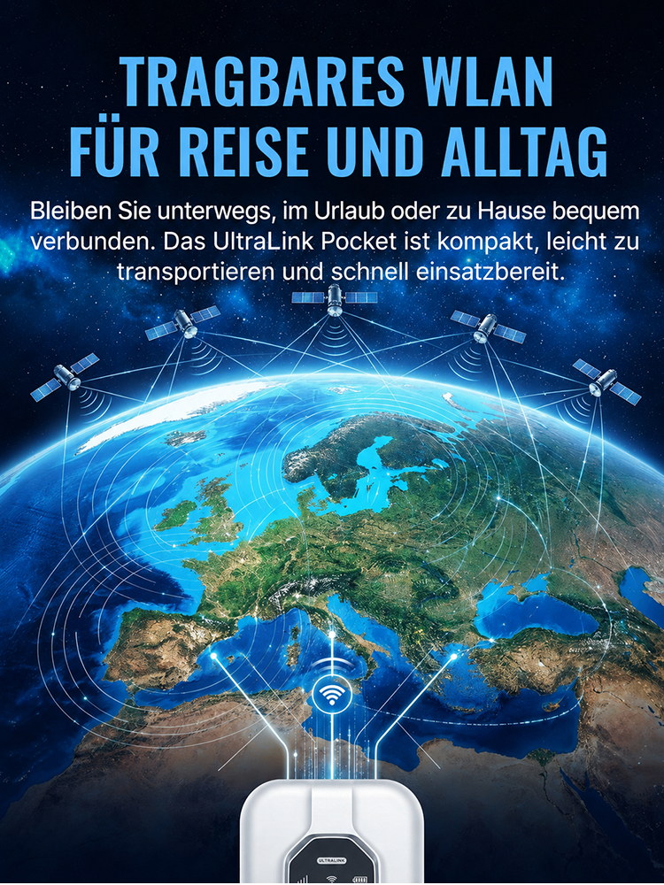 【Kein SEPA-Mandat erforderlich】Tragbares Satelliten-WLAN✨100% Abo-frei✨
