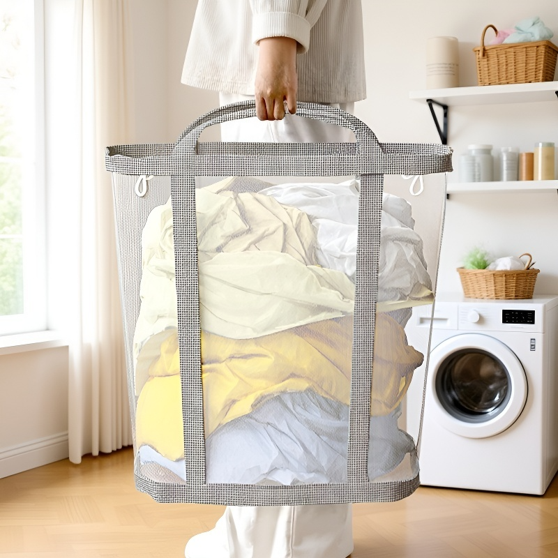 Großer faltbarer Wäschekorb zur Wandmontage, ideal für Badezimmer und Aufbewahrung