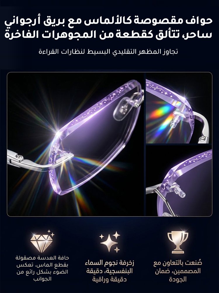 (إطار خفيف بوزن 4 غرام فقط) نظارات قراءة راقية فائقة الخفة من التيتانيوم النقي، متعددة البؤر ومتغيرة