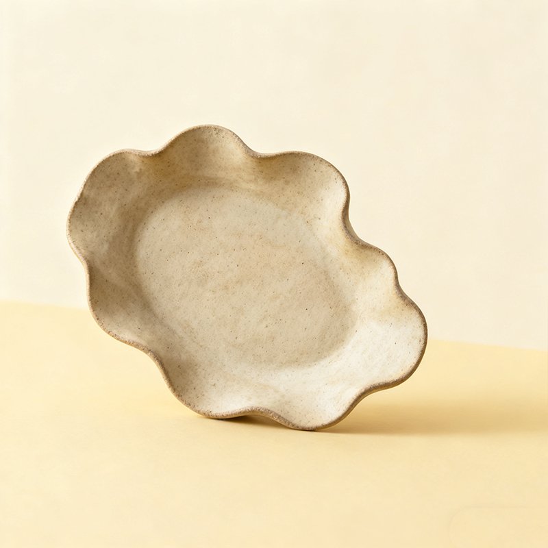 おしゃれなレース縁デザインの皿4枚セット