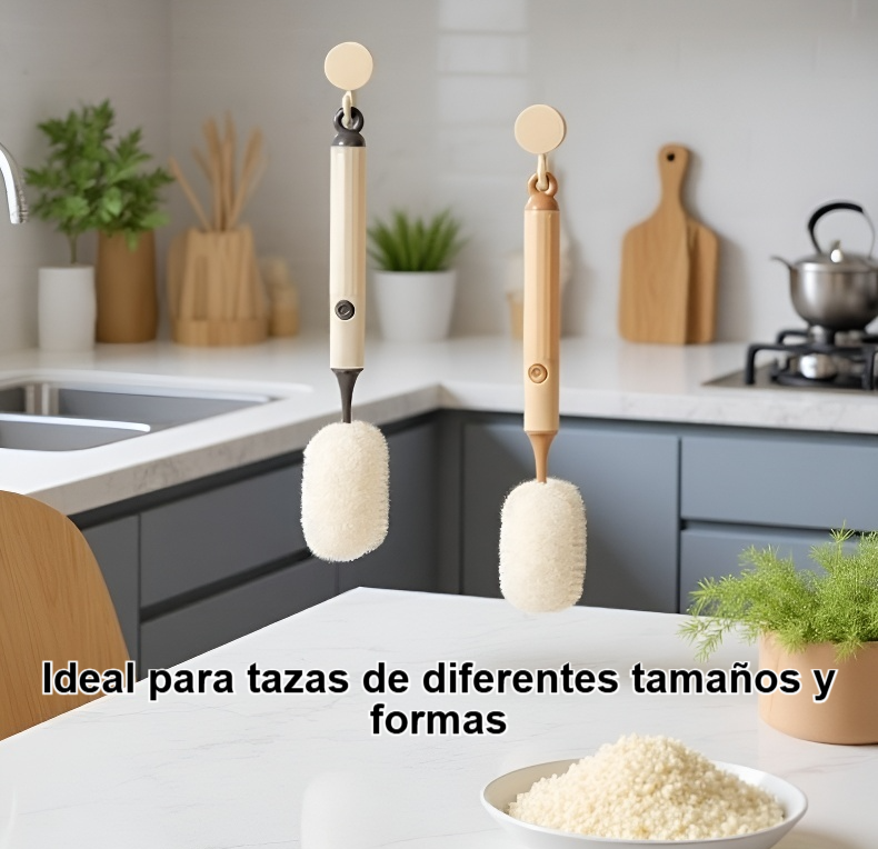 Cepillo para limpiar vasos y tazas en cocina