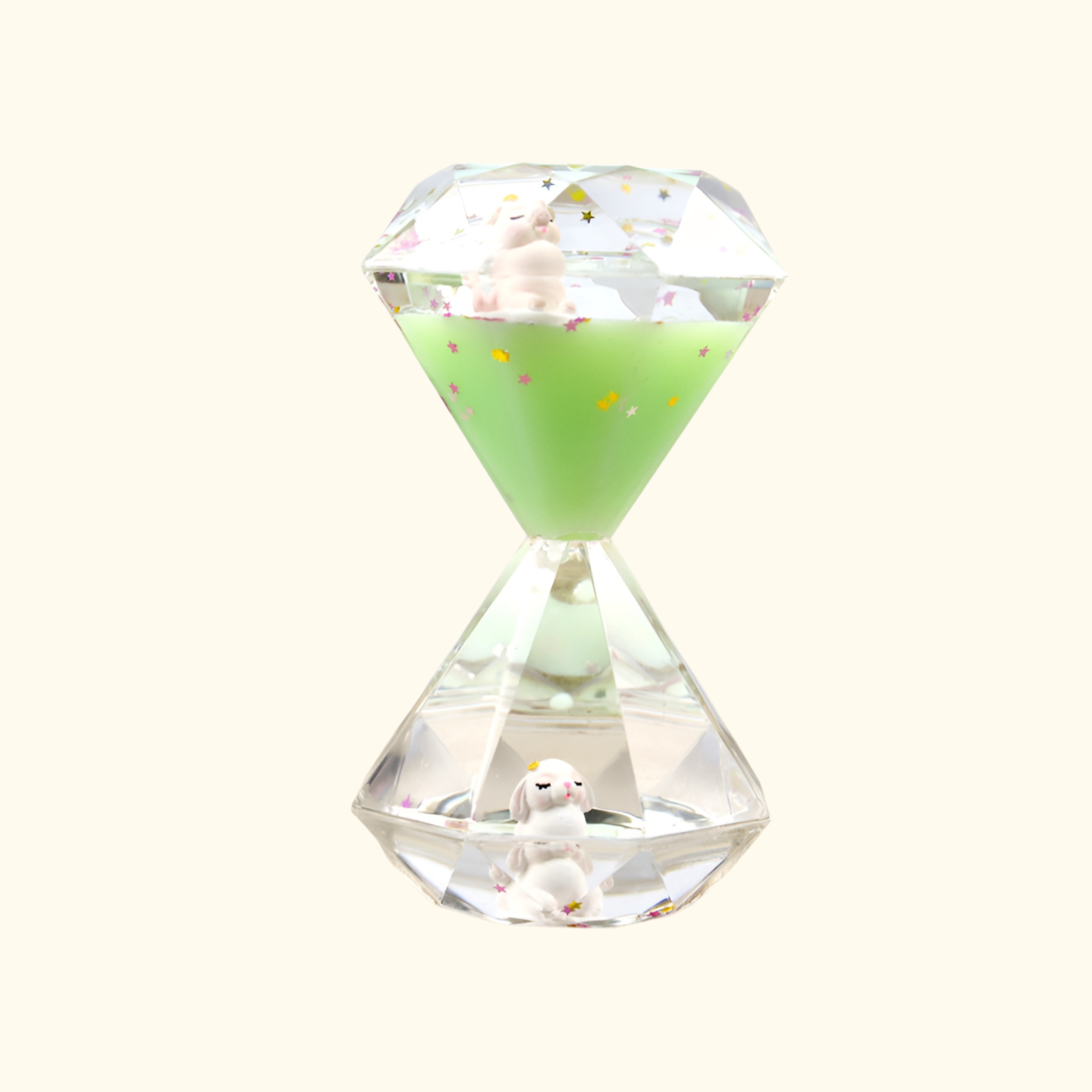 油漏奶色鑽石計時器擺件