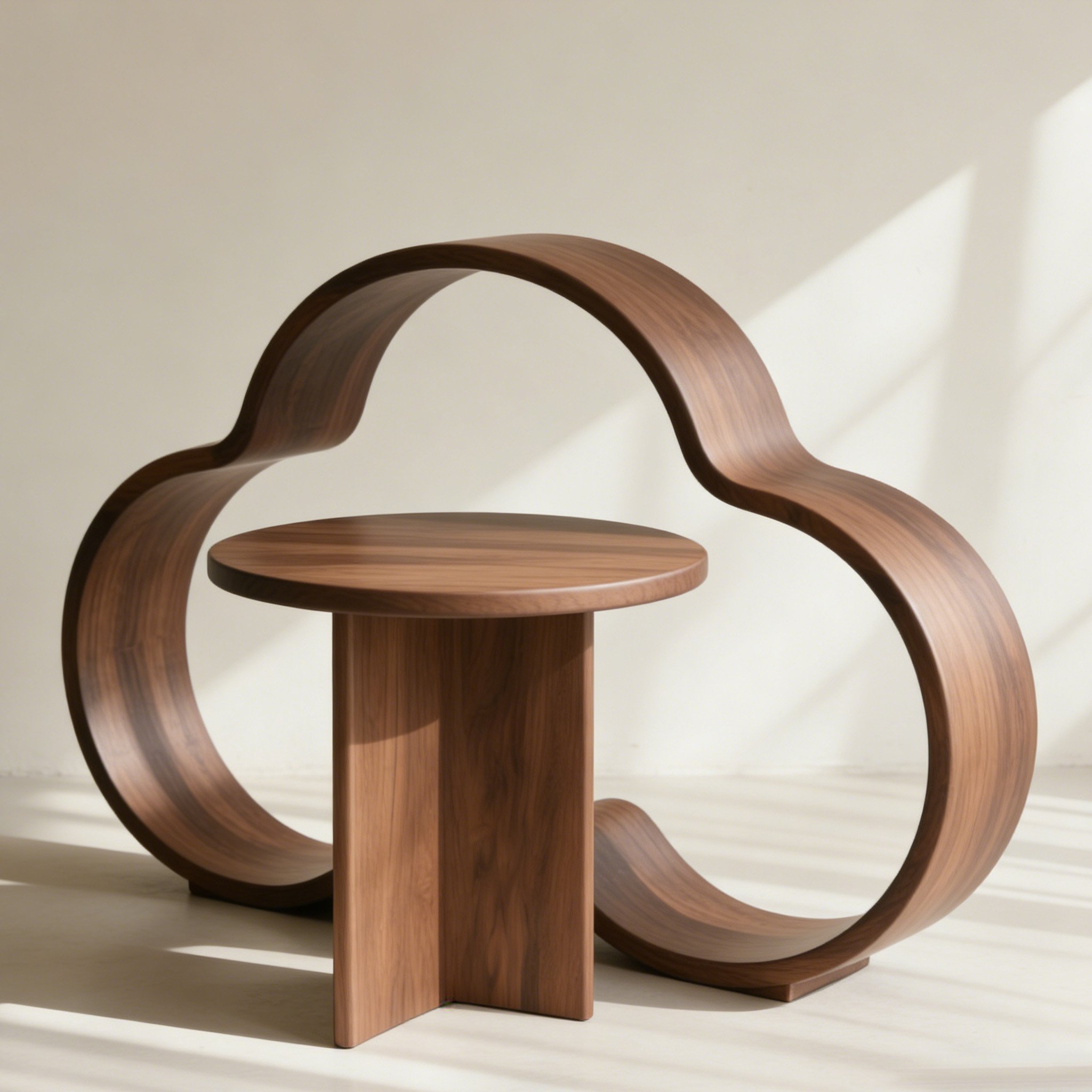 거실 원목 사이드 테이블 전체 모습