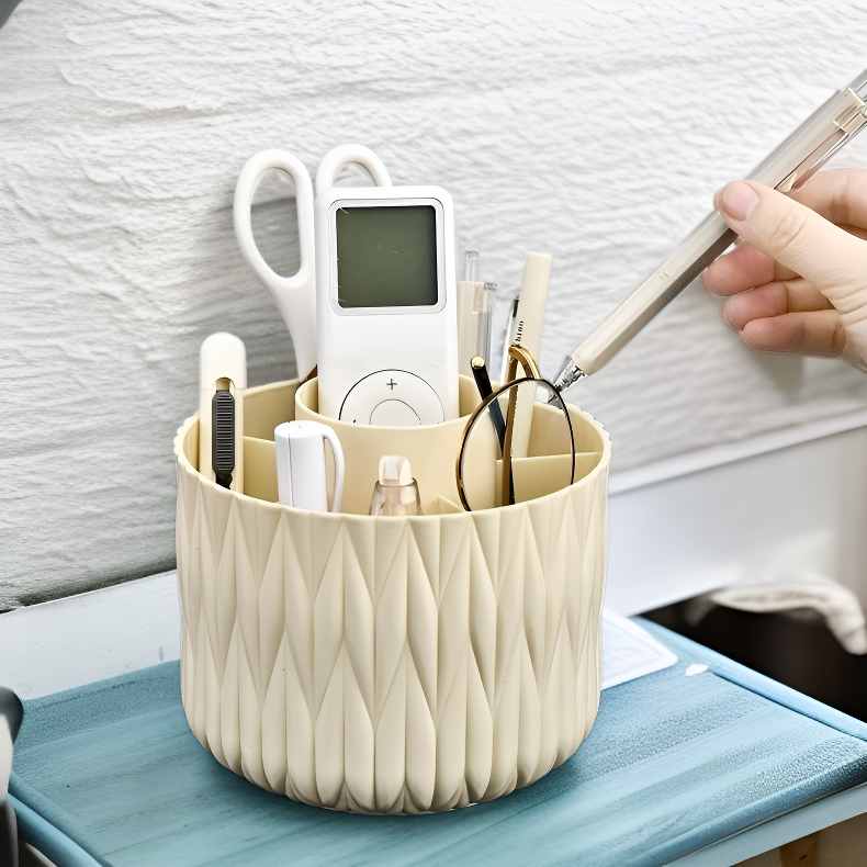 Multi-functional Large Rotating Makeup Brush Storage Barrel