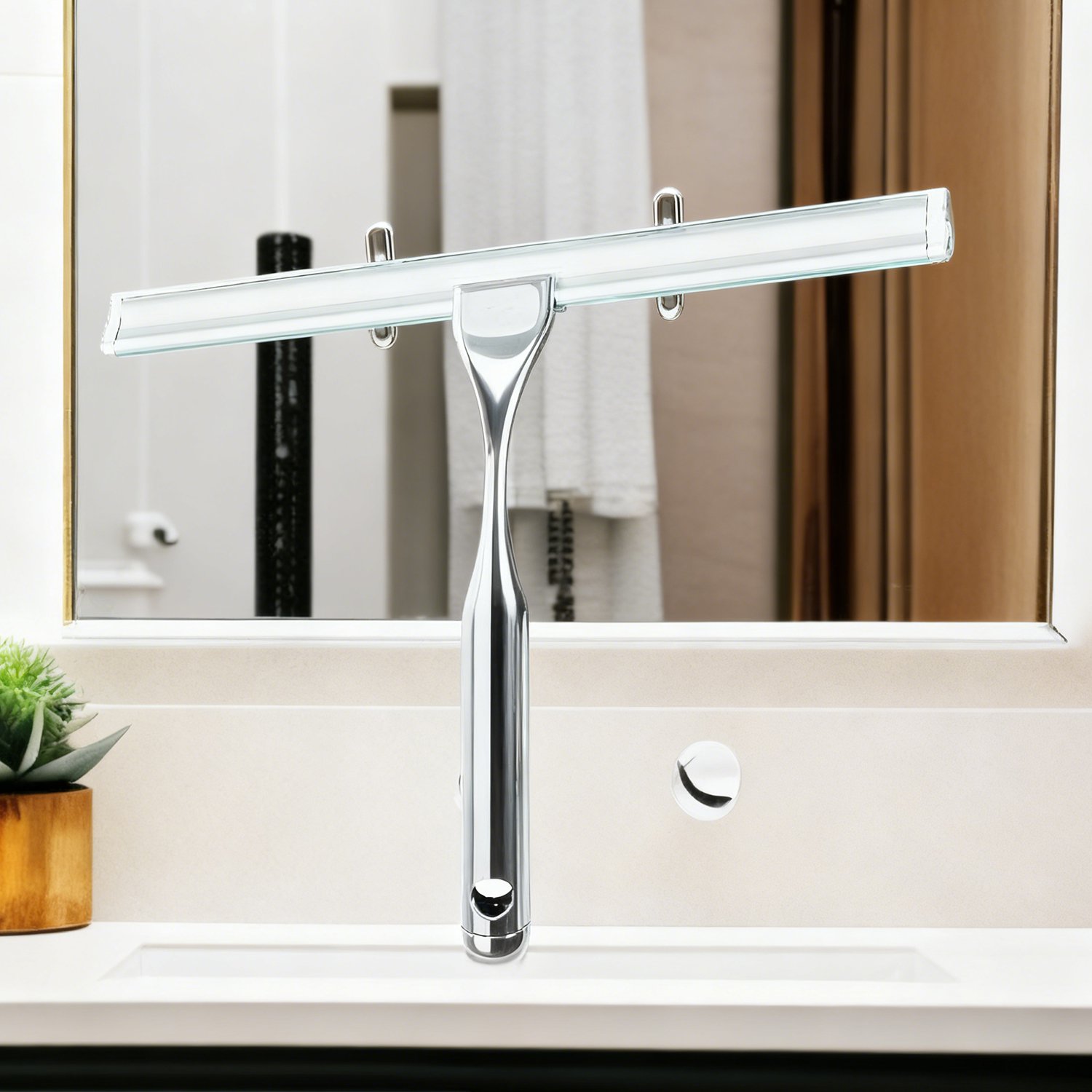 Ergonomic handle stainless steel wiper blade