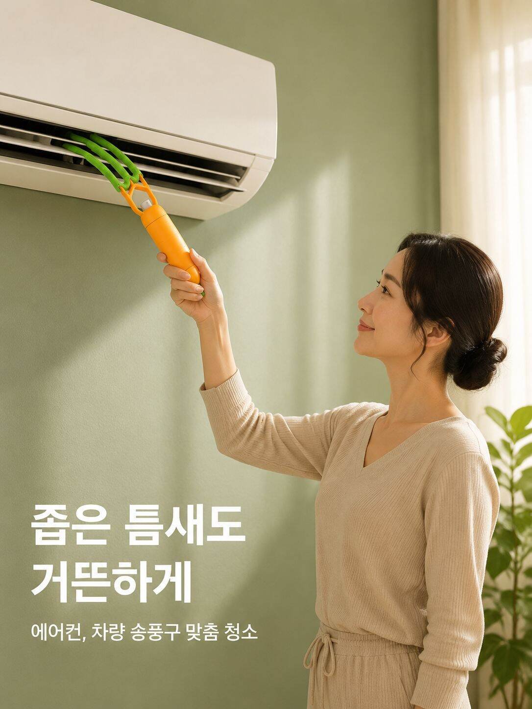 에어컨 내부 청소하는 모습