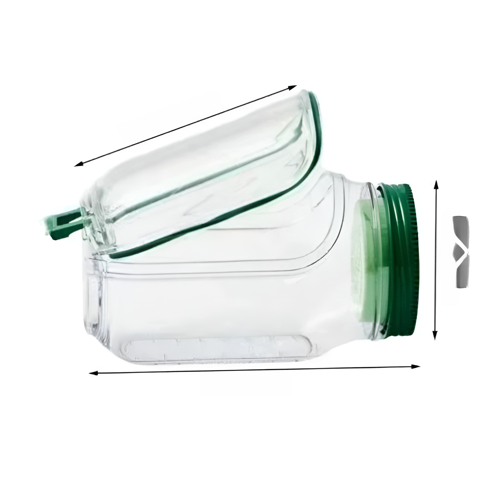 Side-Opening Separation Salad Jar for Fruits and Vegetables