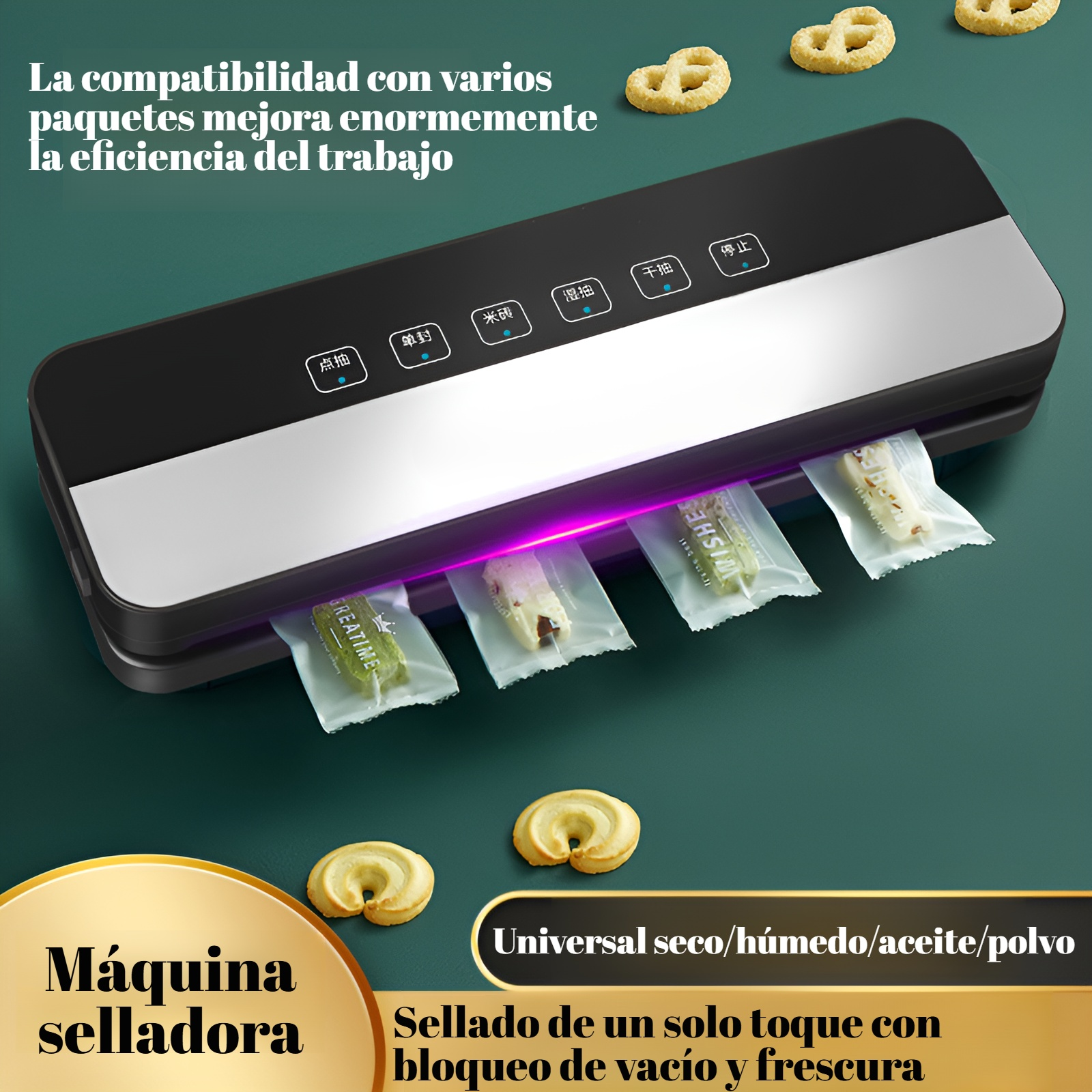 Selladora al vacío totalmente automática JMY, selladora de plástico seca y húmeda de doble propósito