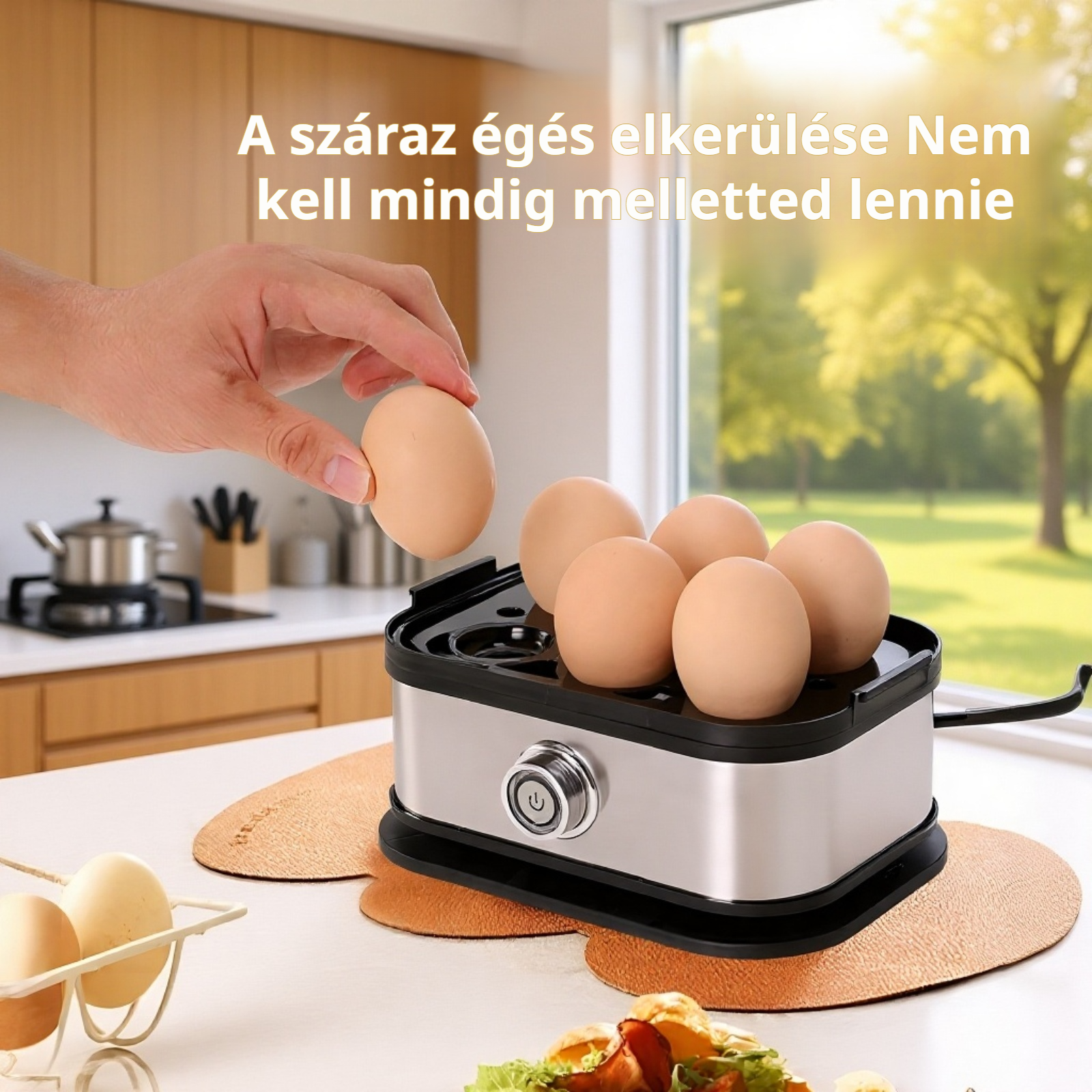 Többfunkciós tojásfőző rozsdamentes acélból