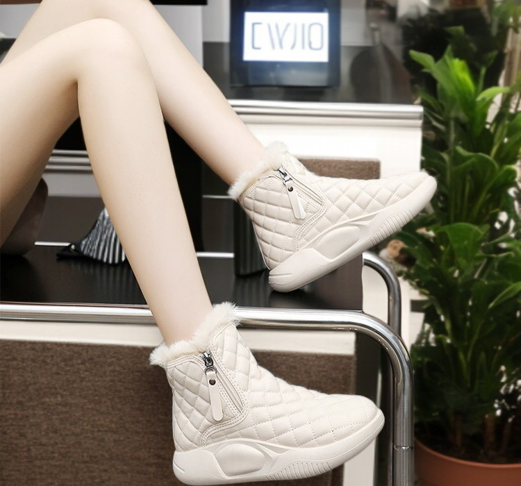 통굽 융털부츠 겨울 캐주얼 미끄럼 방지 면화녀 통굽 융털부츠