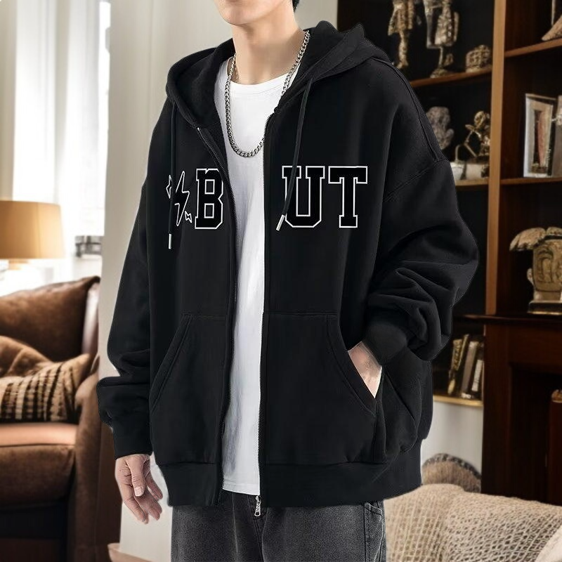 남자 루즈핏 후드 점퍼 주니어 카디건 맨투맨