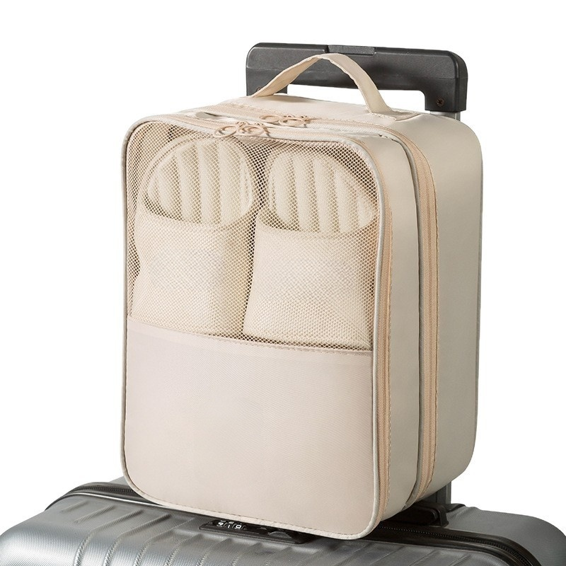 Travel shoe storage bag with large capacity and convenient luggage compartment