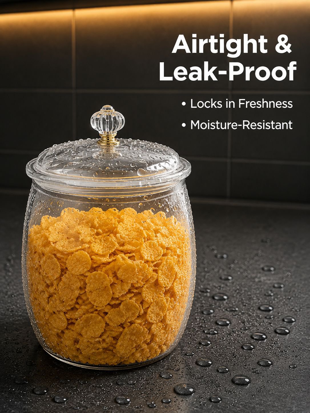 High Transparency Food-Grade PET Cereal Storage Jar