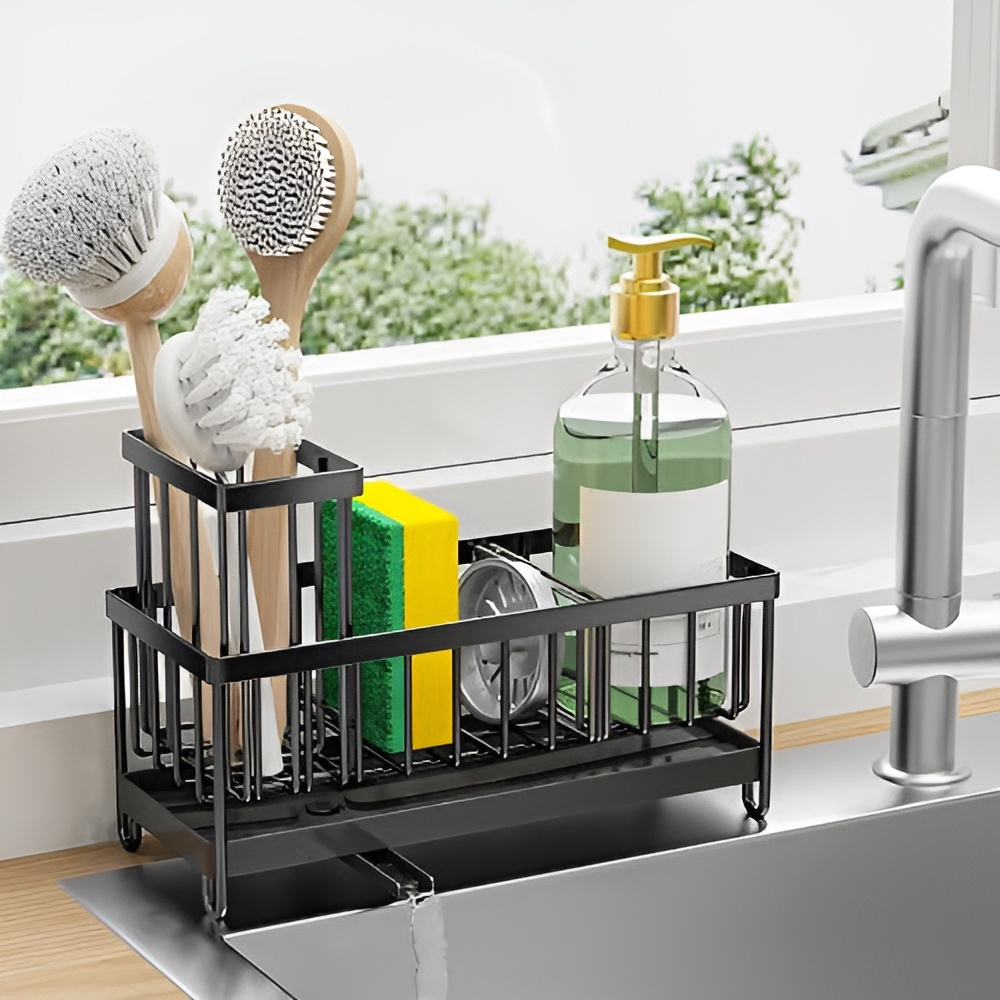 Kitchen sink drain rack