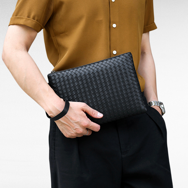 Stylish PU Leather Handbag, Large Capacity Storage Bag, Men's Clutch