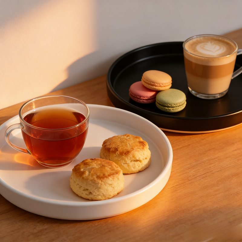 رف منظم دوار للتوابل والفواكه على الطاولة