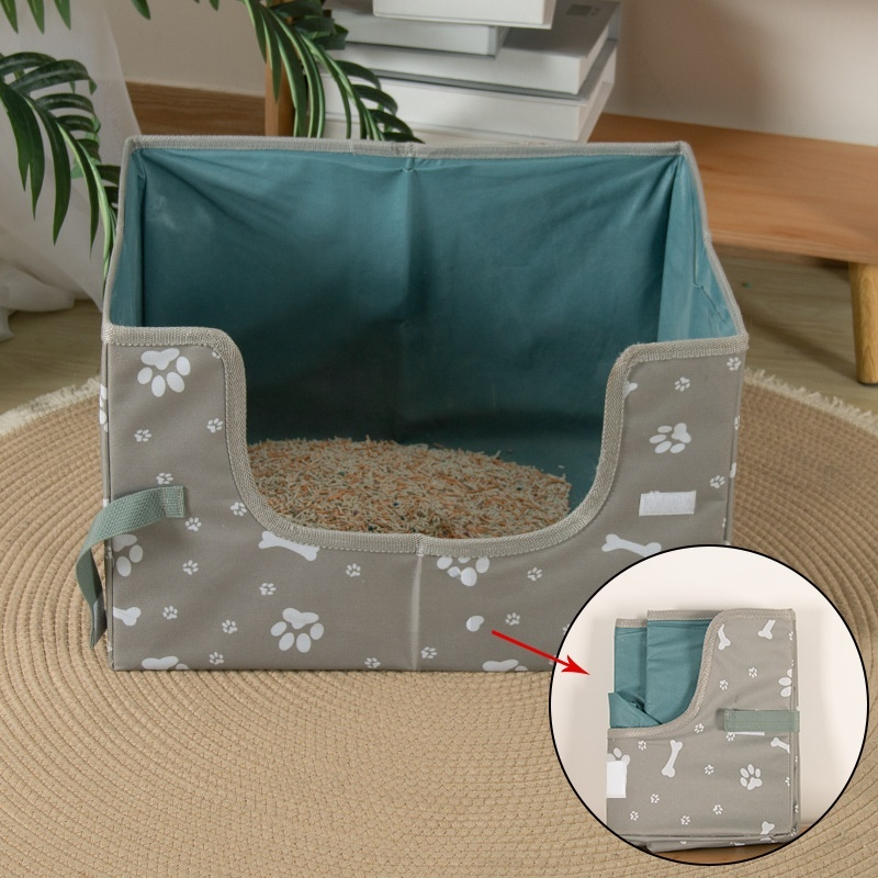 Foldable waterproof cat litter box