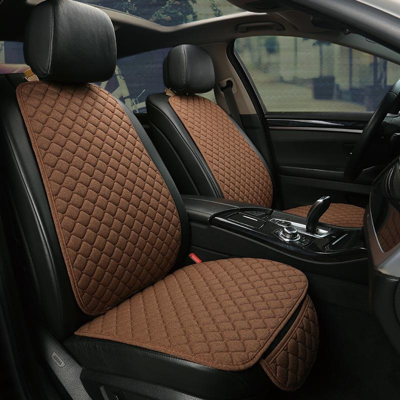 Breathable linen car seat cover for all seasons